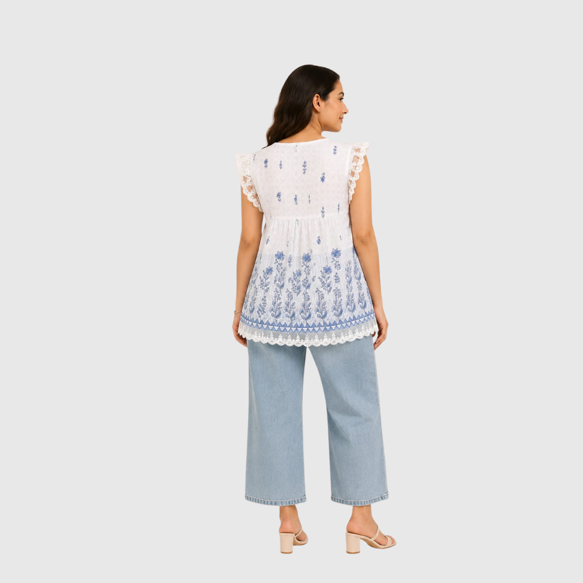 TIVA Cotton Printed Sleeveless Top