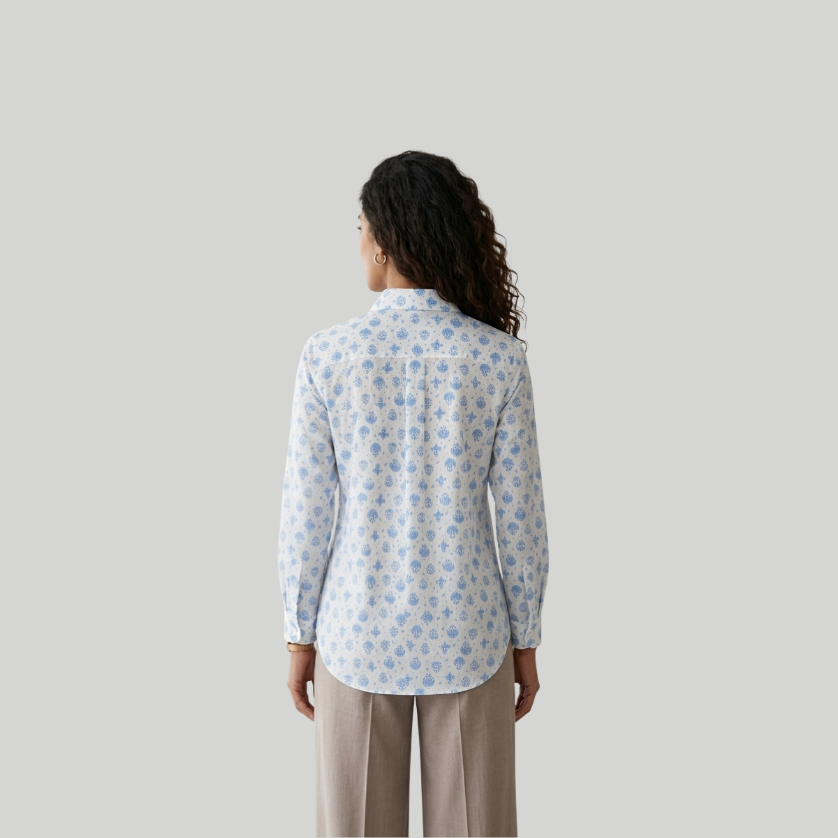 White Printed Shirt for Women